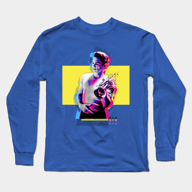 Chet Baker Long Sleeve T-Shirt by HAPPY TRIP PRESS